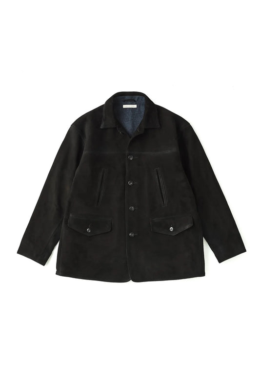 ○OLD JOE - PATINA DEERSKIN AUTOMOBILE COAT - PATINA BLACK SUEDE