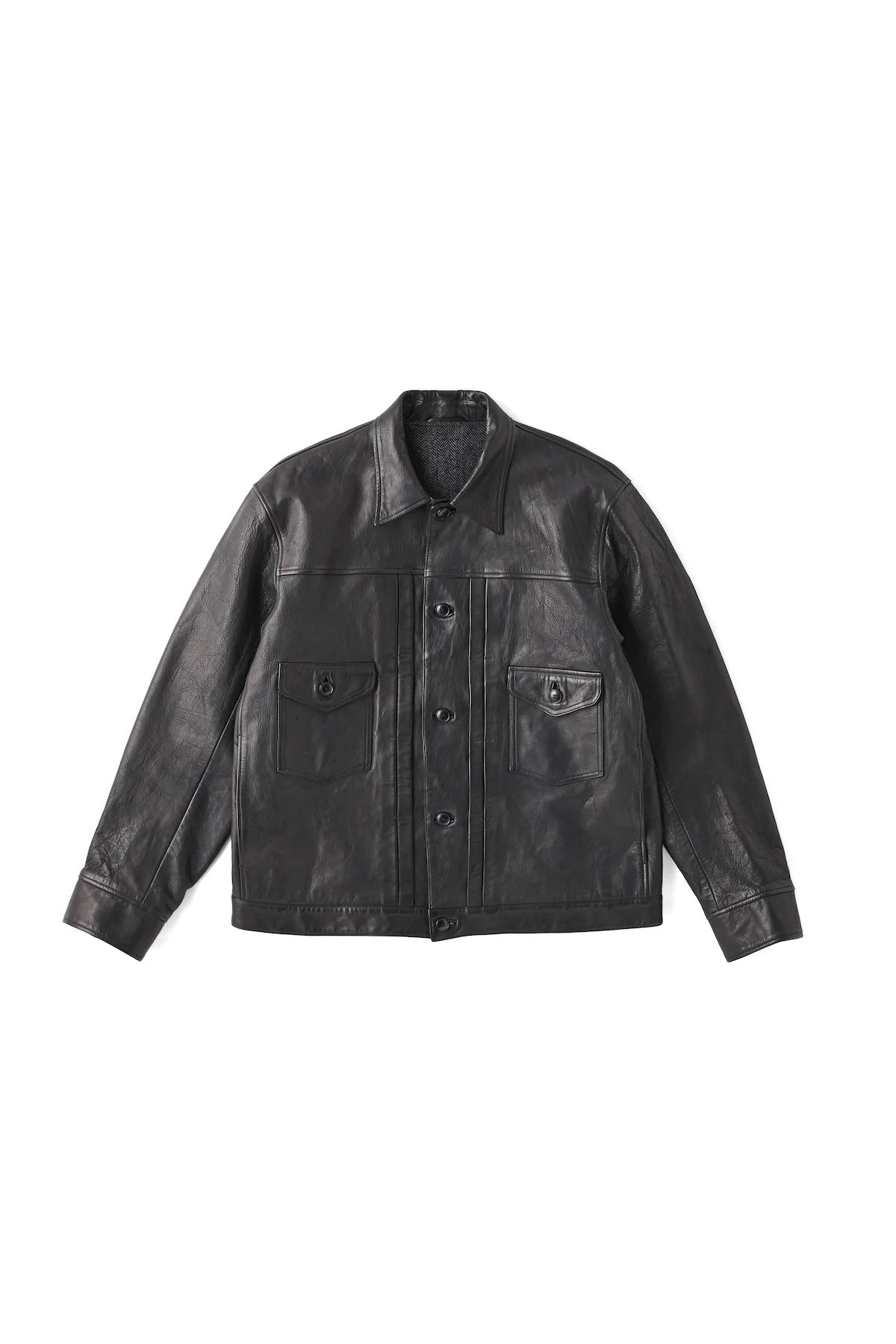 ○OLD JOE - PATINA HORSE-HIDE JEAN JACKET - PATINA BLACK