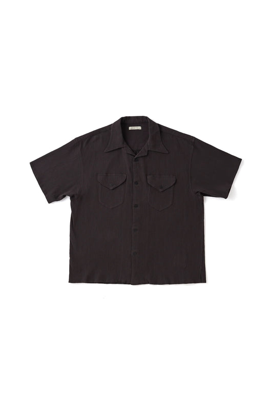 ○OLD JOE - SWALLOW COLLAR SPORTS SHIRTS (Short-sleeve) - ONYX