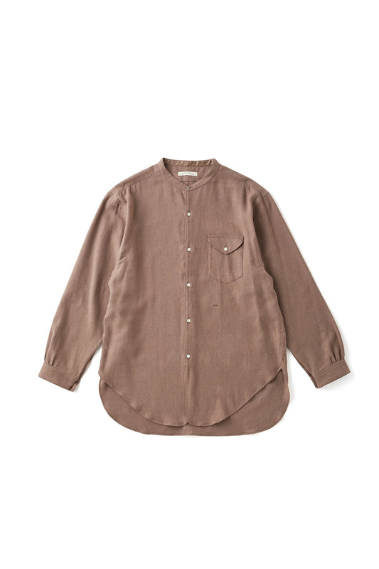 ○OLD JOE - BAND COLLAR LONG TAIL SHIRTS - MINK