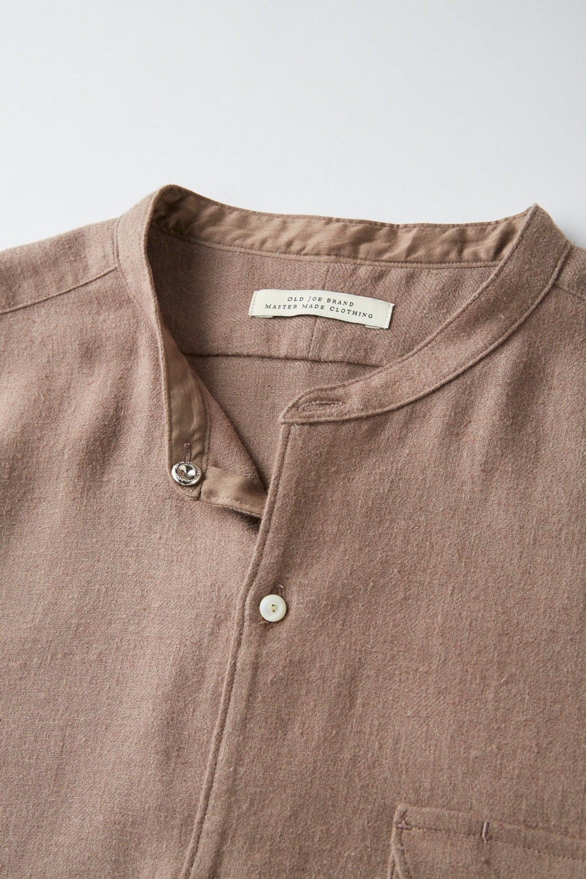 ○OLD JOE - BAND COLLAR LONG TAIL SHIRTS - MINK