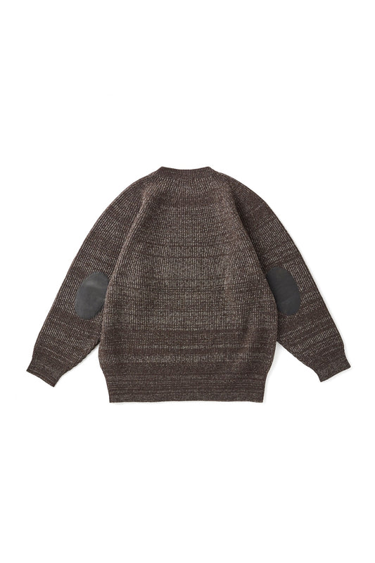 ○OLD JOE - BLENDED KEMPI CREW-NECK SWEATER - BARK
