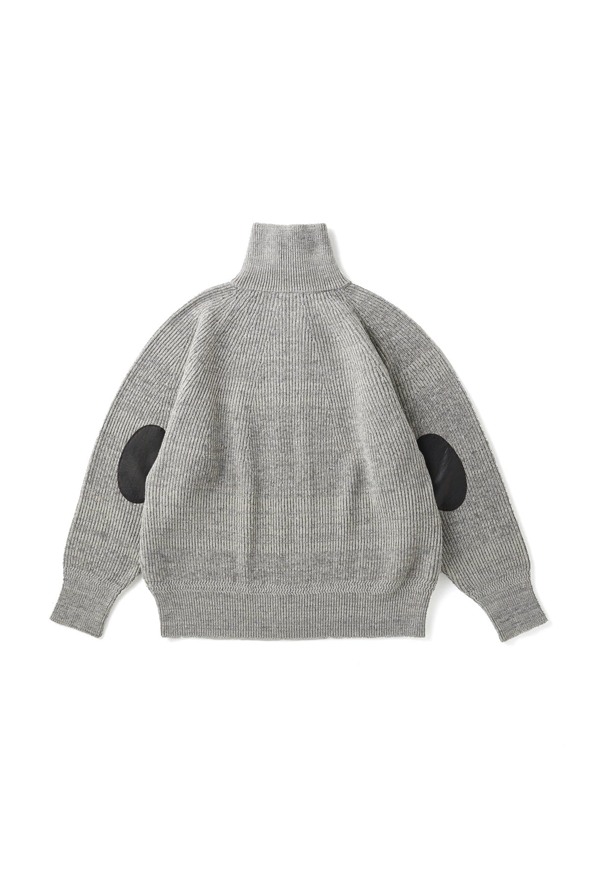 ○OLD JOE - BLENDED KENPI ZIP SWEATER - PEWTER