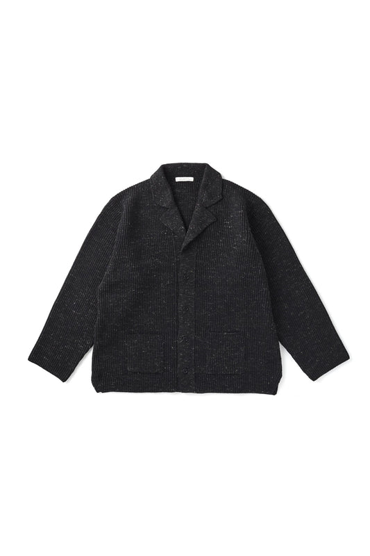 ○OLD JOE - BLENDED KEMPI WOOL RAPEL CARDY - ONYX