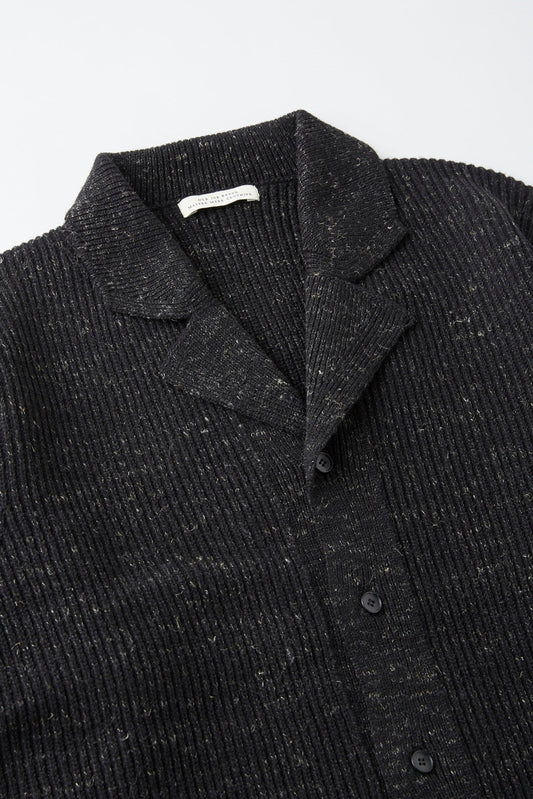 ○OLD JOE - BLENDED KEMPI WOOL RAPEL CARDY - ONYX