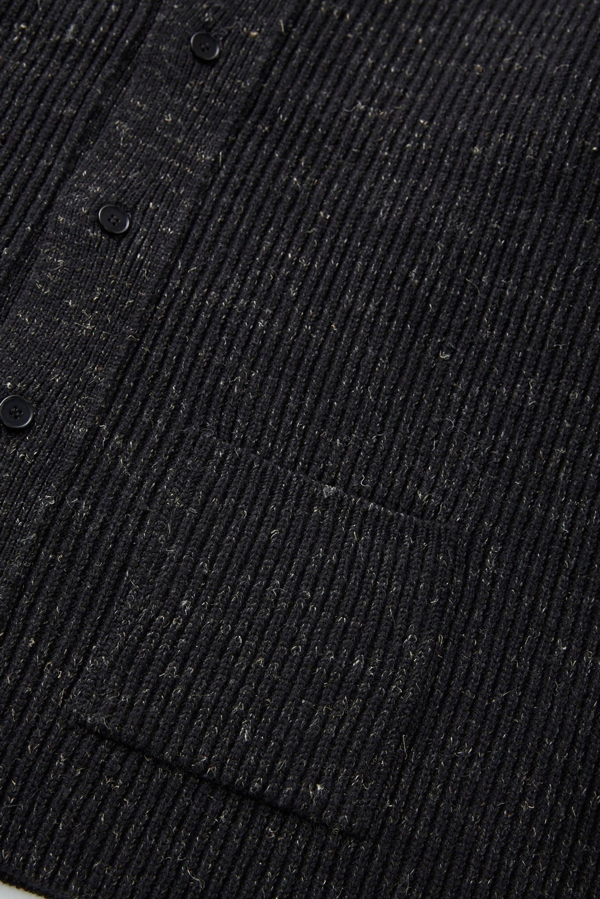 ○OLD JOE - BLENDED KEMPI WOOL RAPEL CARDY - ONYX