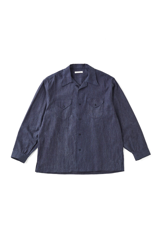 ○OLD JOE - SWALLOW COLLAR SPORTS SHIRTS - INDIGO STRIPE