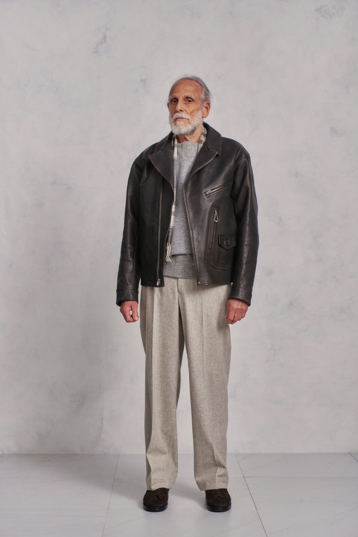 ○OLD JOE - PLEATED LIBERTY TROUSER - PEWTER