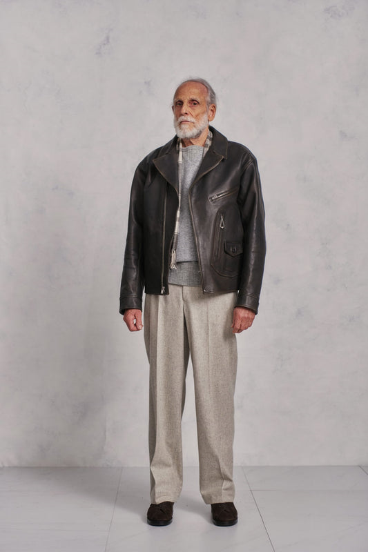○OLD JOE - PLEATED LIBERTY TROUSER - PEWTER