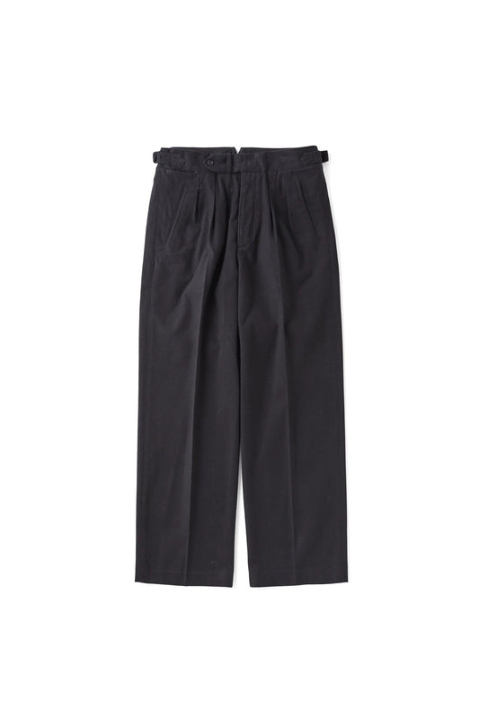 ○OLD JOE - DOUBLE PLEATED SMARTY TROUSER - ONYX