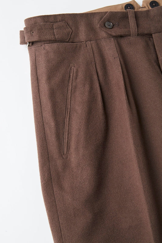 ○OLD JOE - DOUBLE PLEATED SMARTY TROUSER - WHISKY