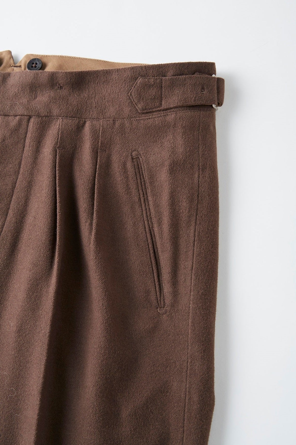 ○OLD JOE - DOUBLE PLEATED SMARTY TROUSER - WHISKY