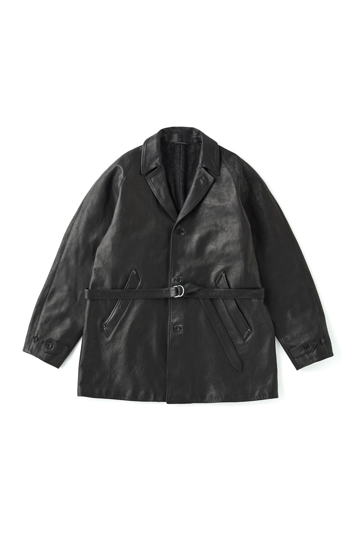 ○OLD JOE - PATINA HORSE HIDE VEHICLE COAT - PATINA BLACK