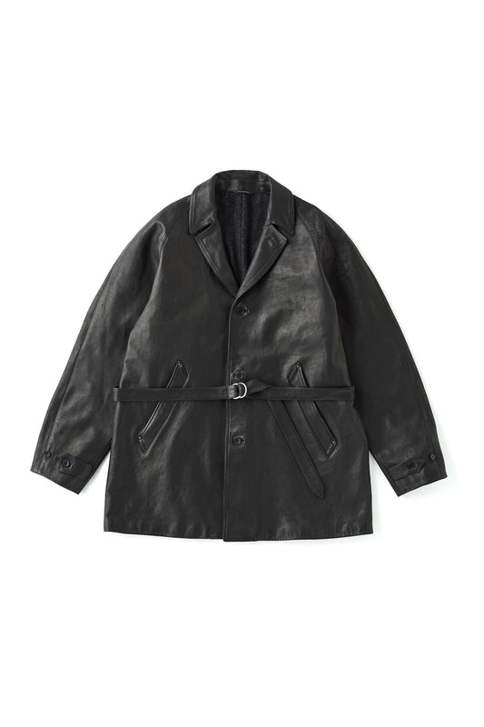 ○OLD JOE - PATINA HORSE HIDE VEHICLE COAT - PATINA BLACK