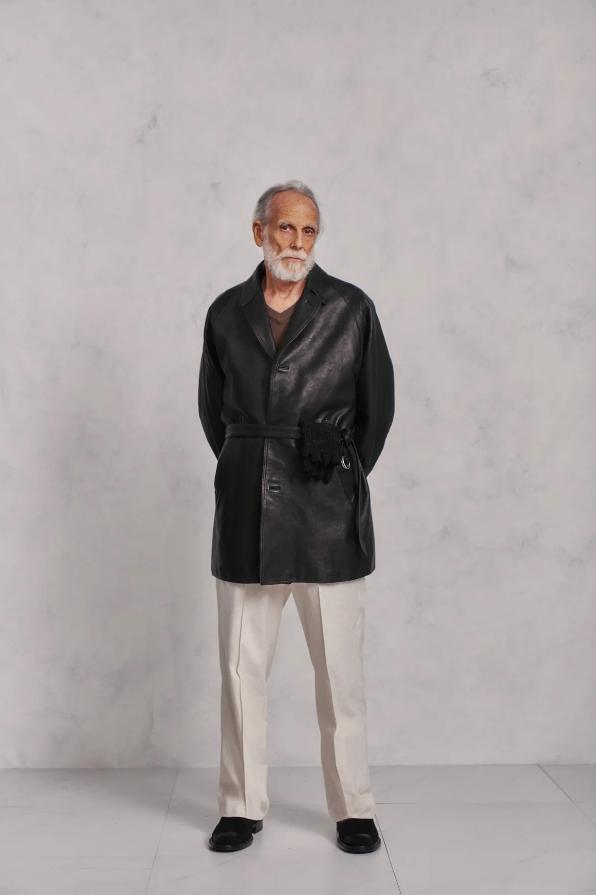 ○OLD JOE - PATINA HORSE HIDE VEHICLE COAT - PATINA BLACK