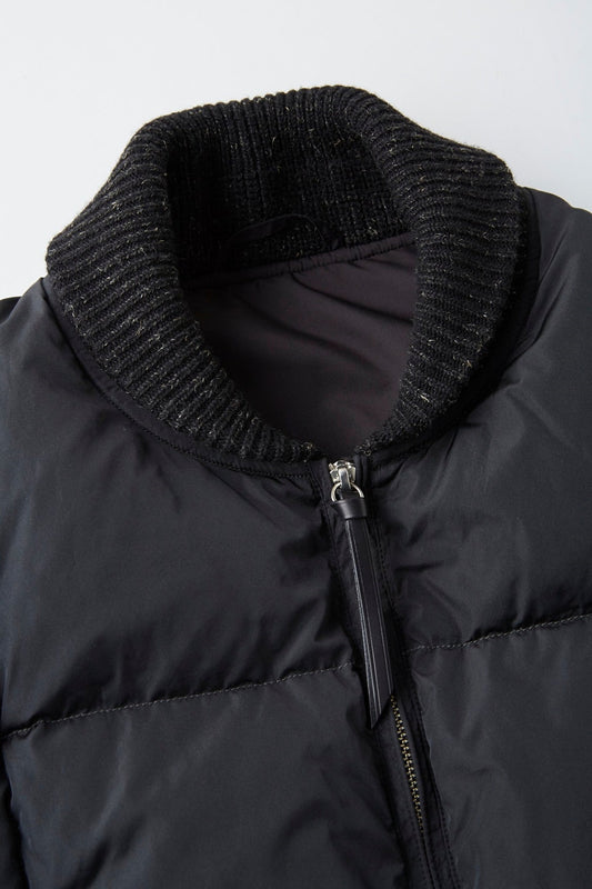 ○OLD JOE - HIGH COUNT SILK PUFF VEST - BLACK