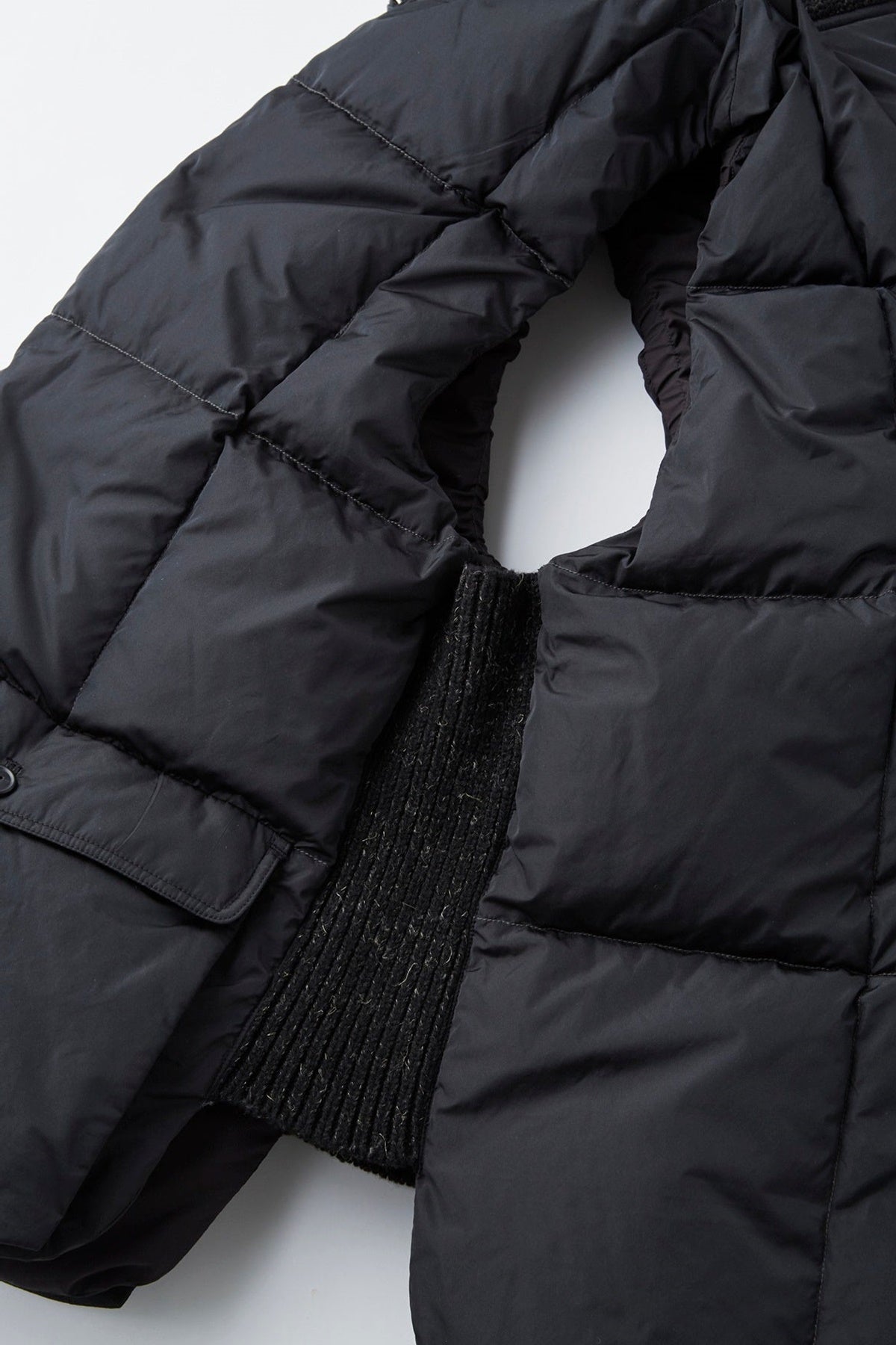 ○OLD JOE - HIGH COUNT SILK PUFF VEST - BLACK