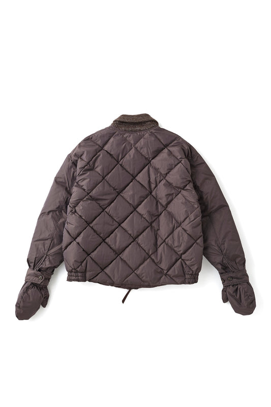○OLD JOE - HIGH COUNTSILK MITTEN PUFF JACKET - WHISKY
