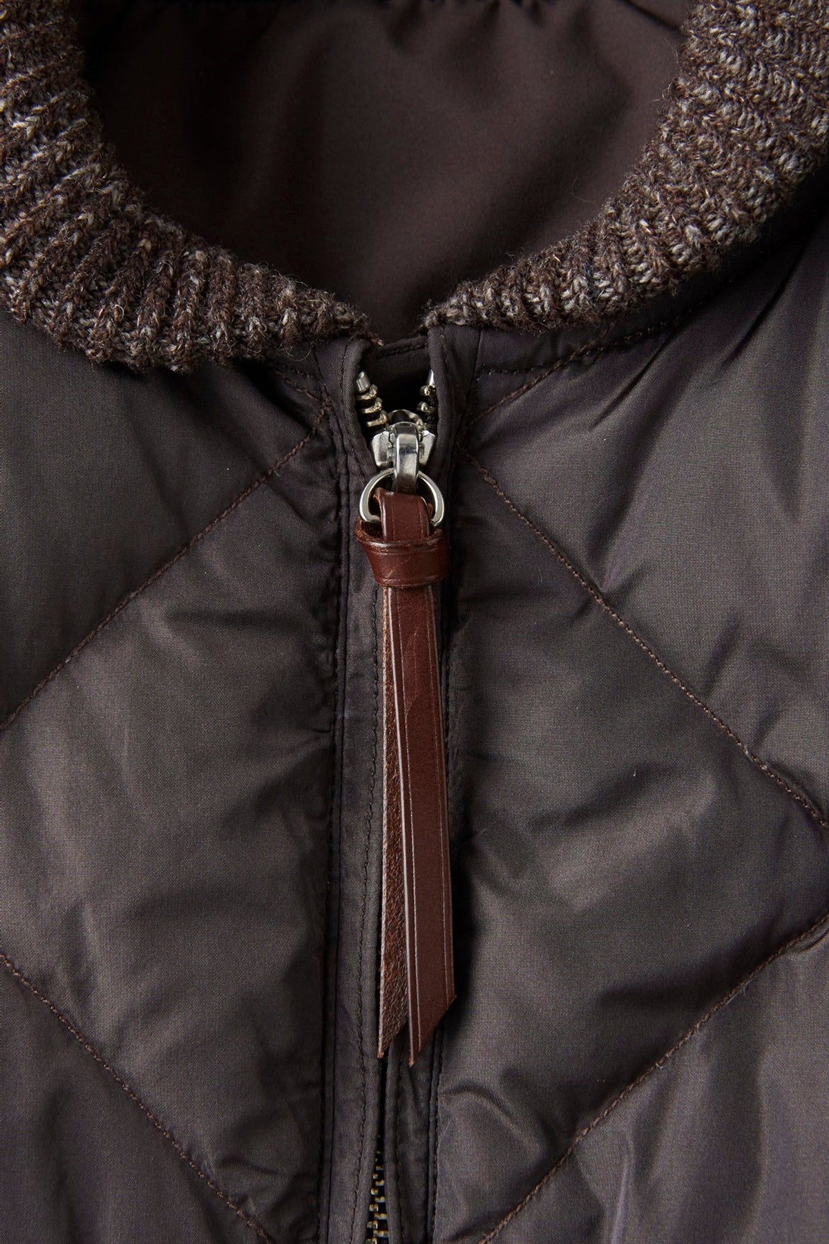 ○OLD JOE - HIGH COUNTSILK MITTEN PUFF JACKET - WHISKY