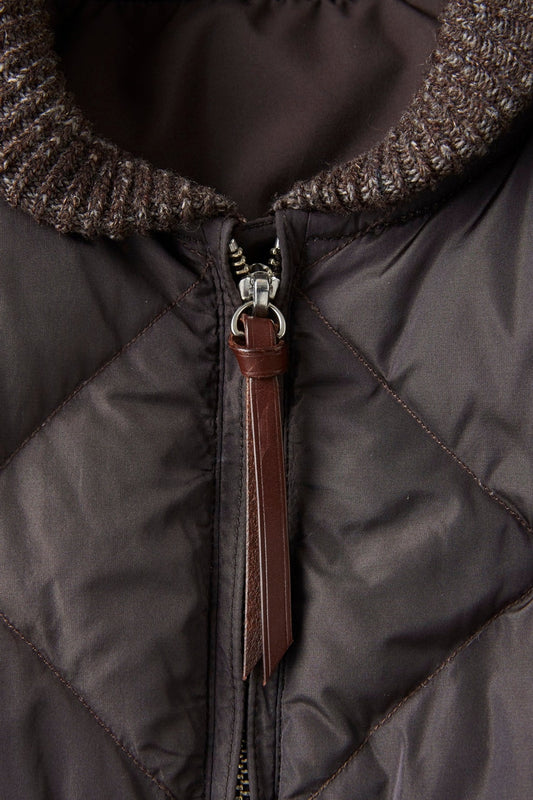 ○OLD JOE - HIGH COUNTSILK MITTEN PUFF JACKET - WHISKY