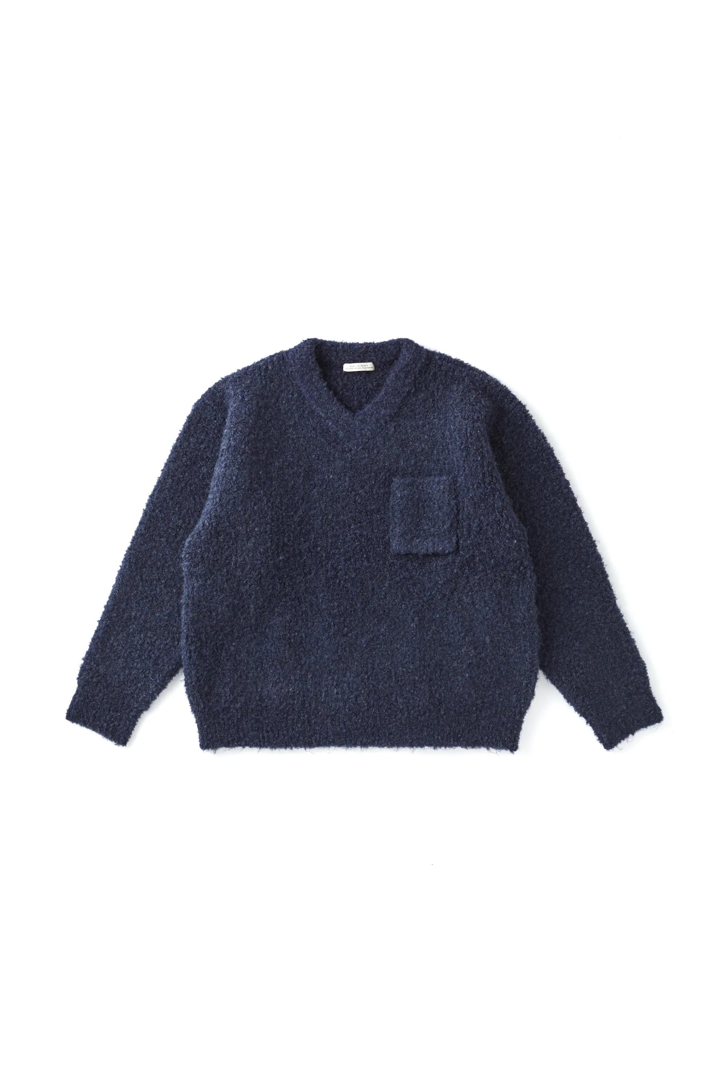 ○OLD JOE - BOUCLE ALPAKA VNECK SWEATER - NOCTURNE