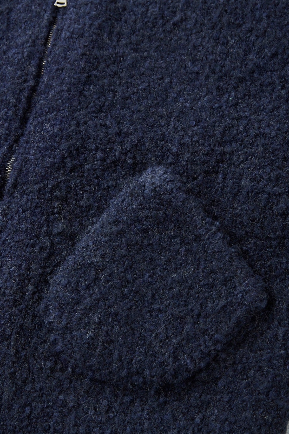 ○OLD JOE - BOUCLE ALPAKA ZIP CARDIGAN - NOCTURNE