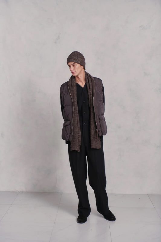 ○OLD JOE - BLENDED KEMPI SWEATER SCARF - BARK