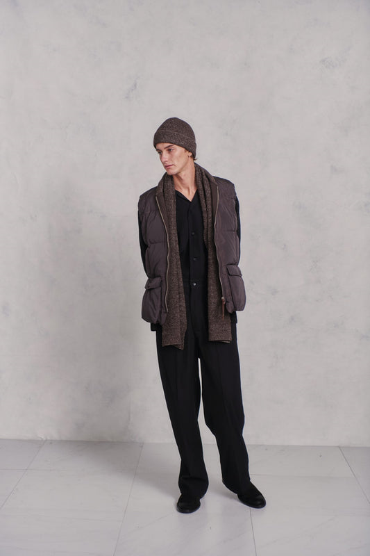 ○OLD JOE - BLENDED KEMPI SWEATER CAP - BARK