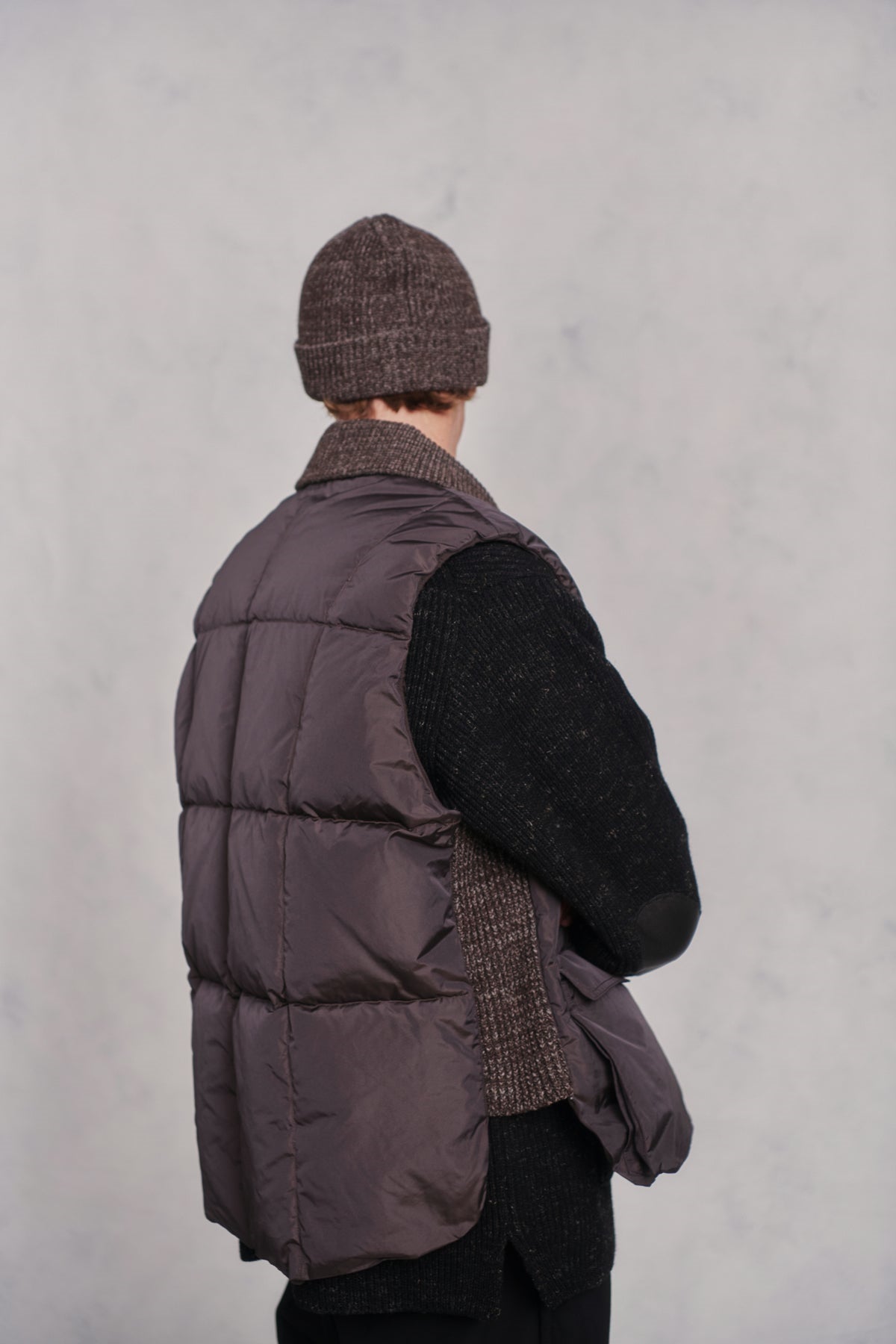 ○OLD JOE - BLENDED KEMPI SWEATER CAP - BARK