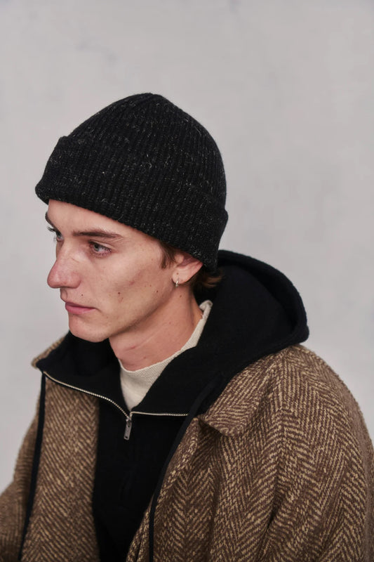 ○OLD JOE - BLENDED KEMPI SWEATER CAP - ONYX