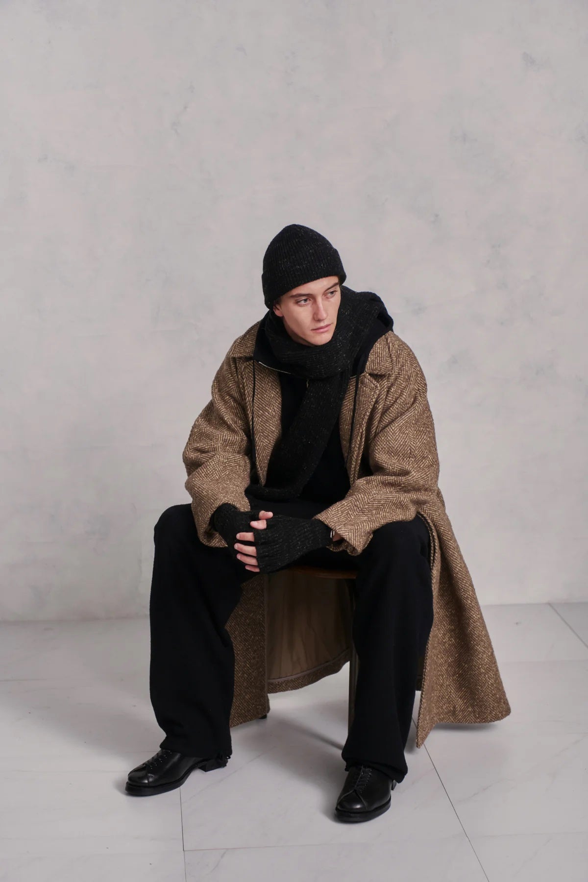 ○OLD JOE - BLENDED KEMPI SWEATER CAP - ONYX