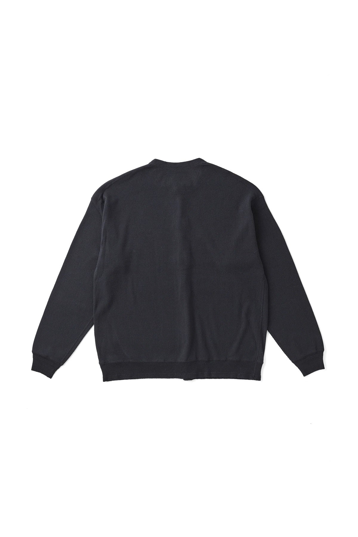 ○OLD JOE - BUTTON FRONT SILK NEP RIBED TOPS - ONYX