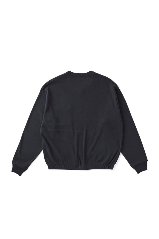 ○OLD JOE - VNECK SILK NEP RIBED TOPS - ONYX