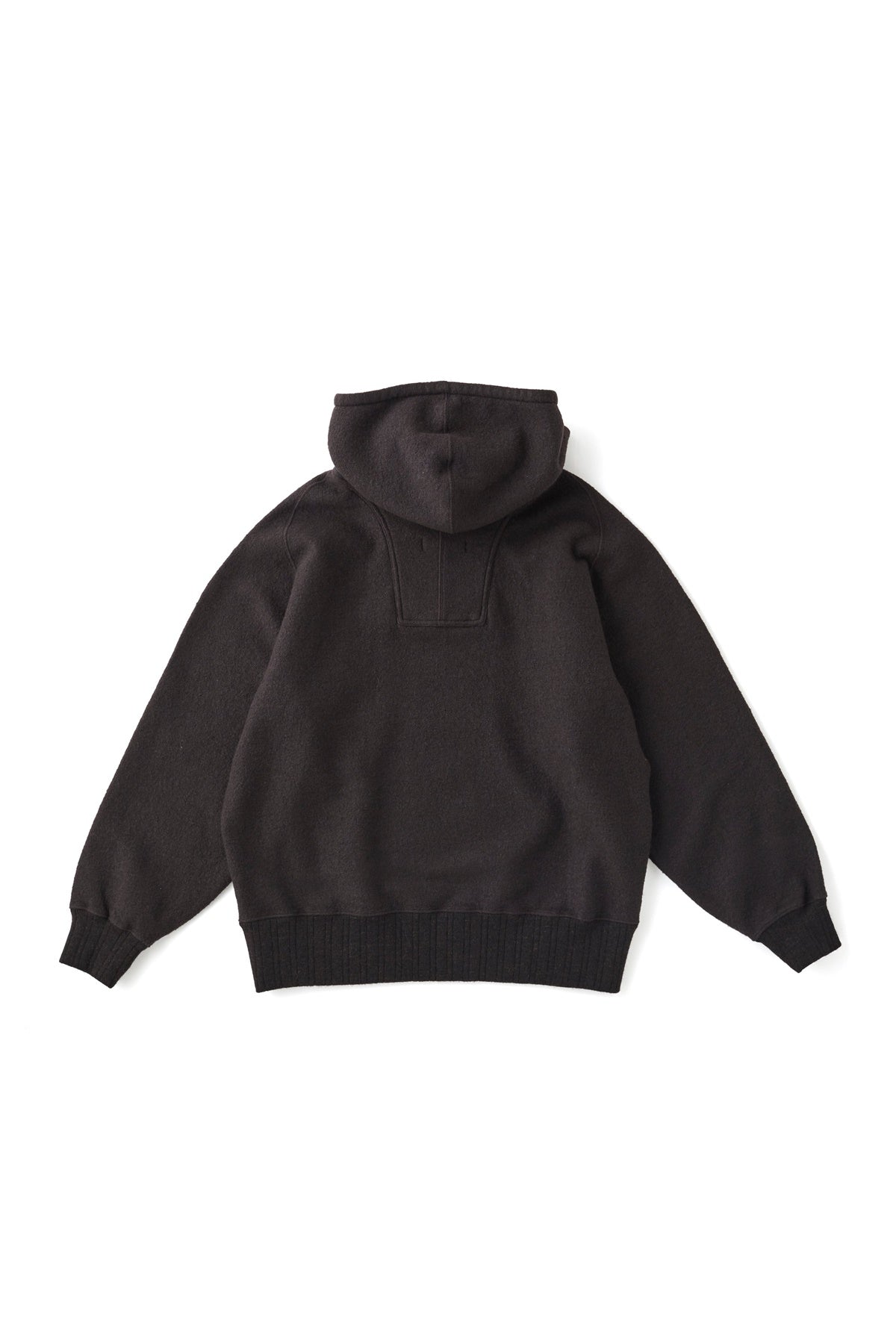 ○OLD JOE - QUATER ZIP ATHLETIC HOODIE - BARK