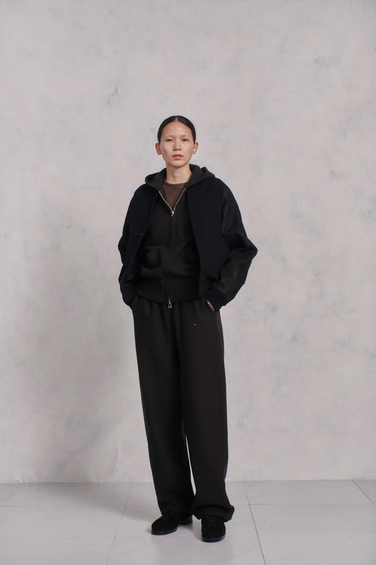 ○OLD JOE - GATHERED WAIST ATHLETIC TROUSER - ONYX