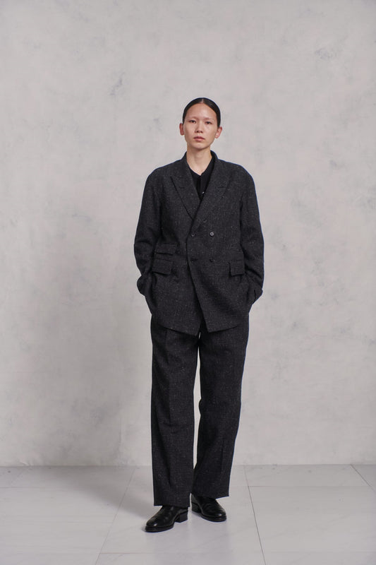 ○OLD JOE - DOUBLE BREASTED SWING JACKET - GRAPHITE