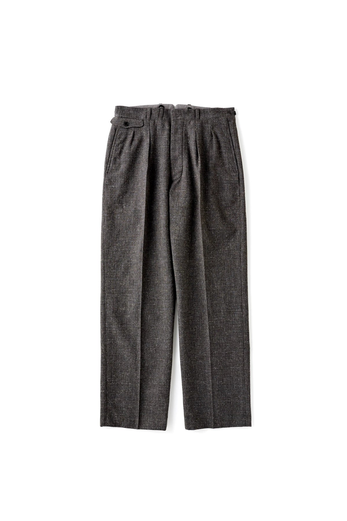 ○OLD JOE - DOUBLE PLEATED DRAPE TROUSER - PEWTER