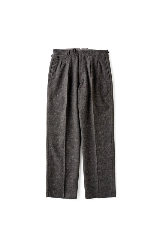 ○OLD JOE - DOUBLE PLEATED DRAPE TROUSER - PEWTER