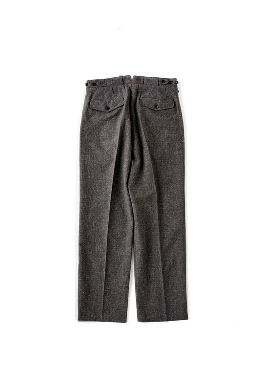 ○OLD JOE - DOUBLE PLEATED DRAPE TROUSER - PEWTER