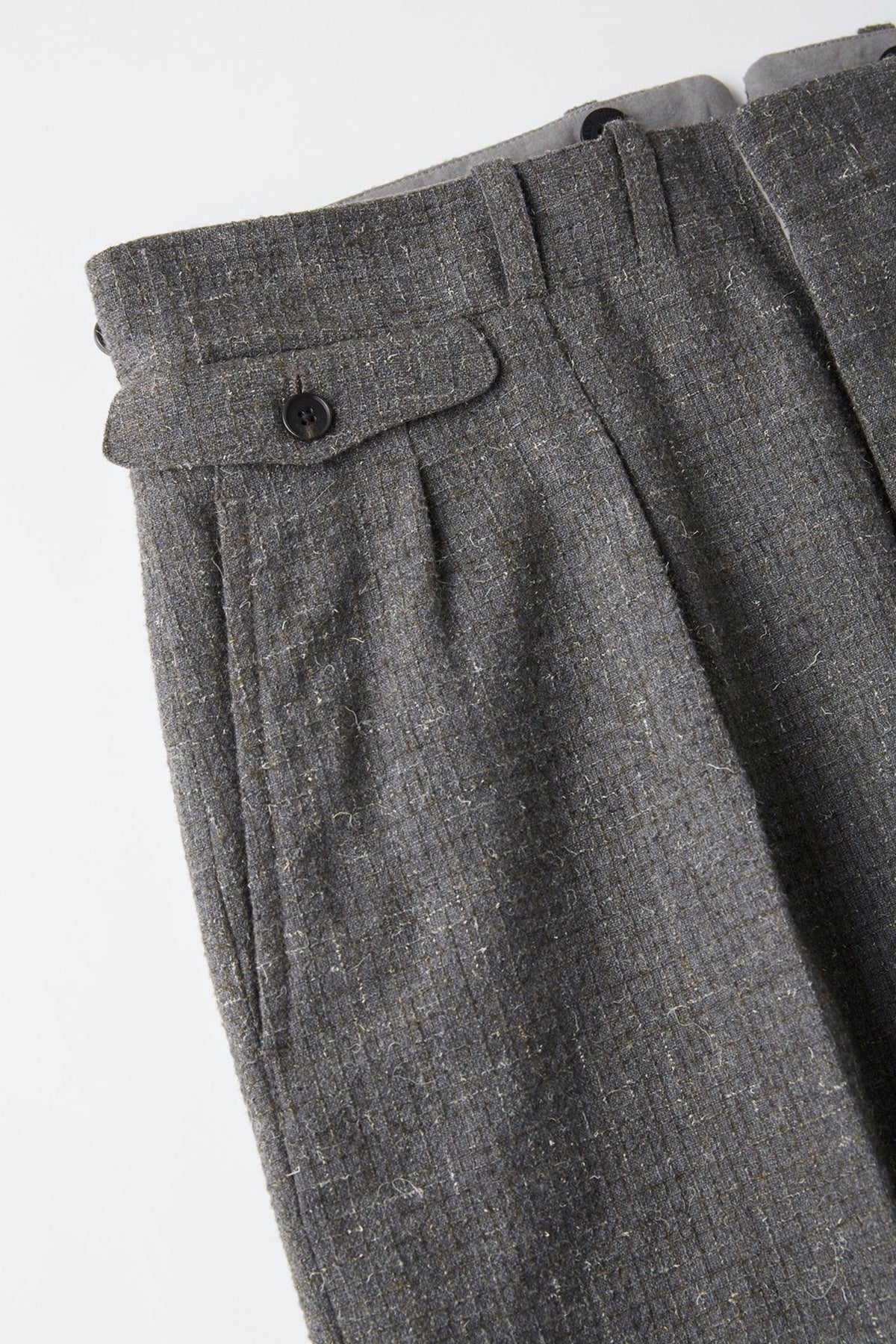 ○OLD JOE - DOUBLE PLEATED DRAPE TROUSER - PEWTER