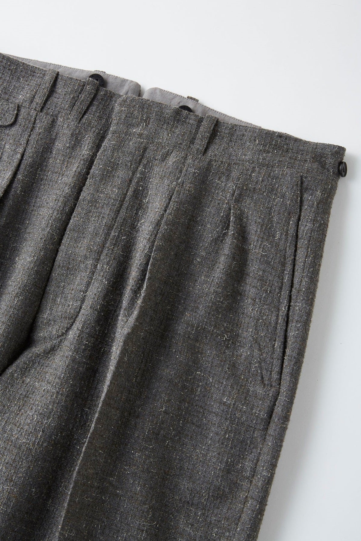 ○OLD JOE - DOUBLE PLEATED DRAPE TROUSER - PEWTER