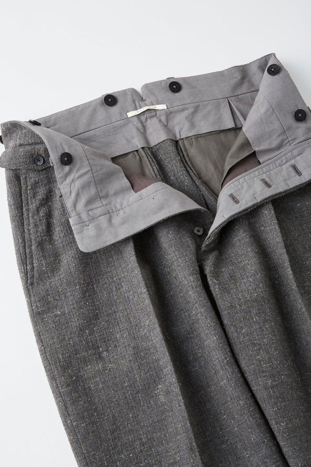 ○OLD JOE - DOUBLE PLEATED DRAPE TROUSER - PEWTER