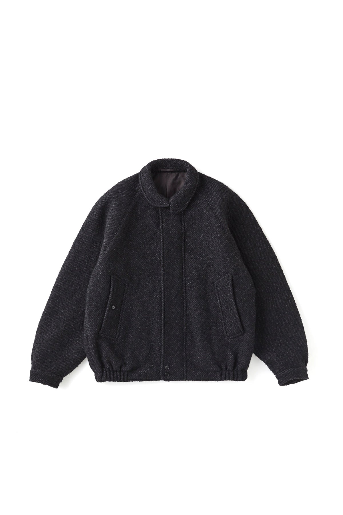 ○OLD JOE - ROUND-COLLAR MOTORING JACKET - ONYX