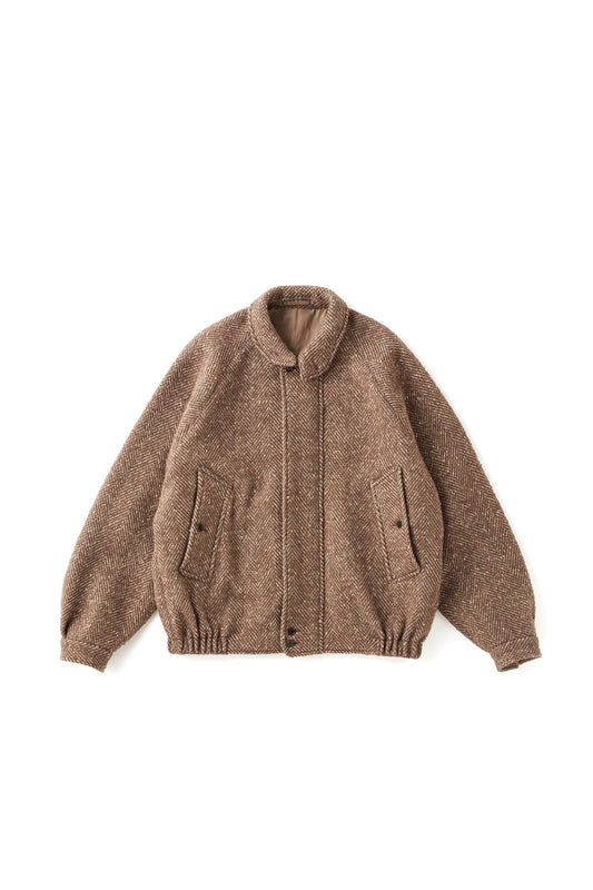 ○OLD JOE - ROUND-COLLAR MOTORING JACKET - WHEAT