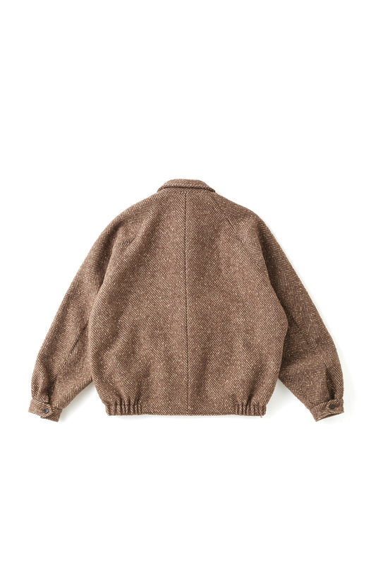 ○OLD JOE - ROUND-COLLAR MOTORING JACKET - WHEAT