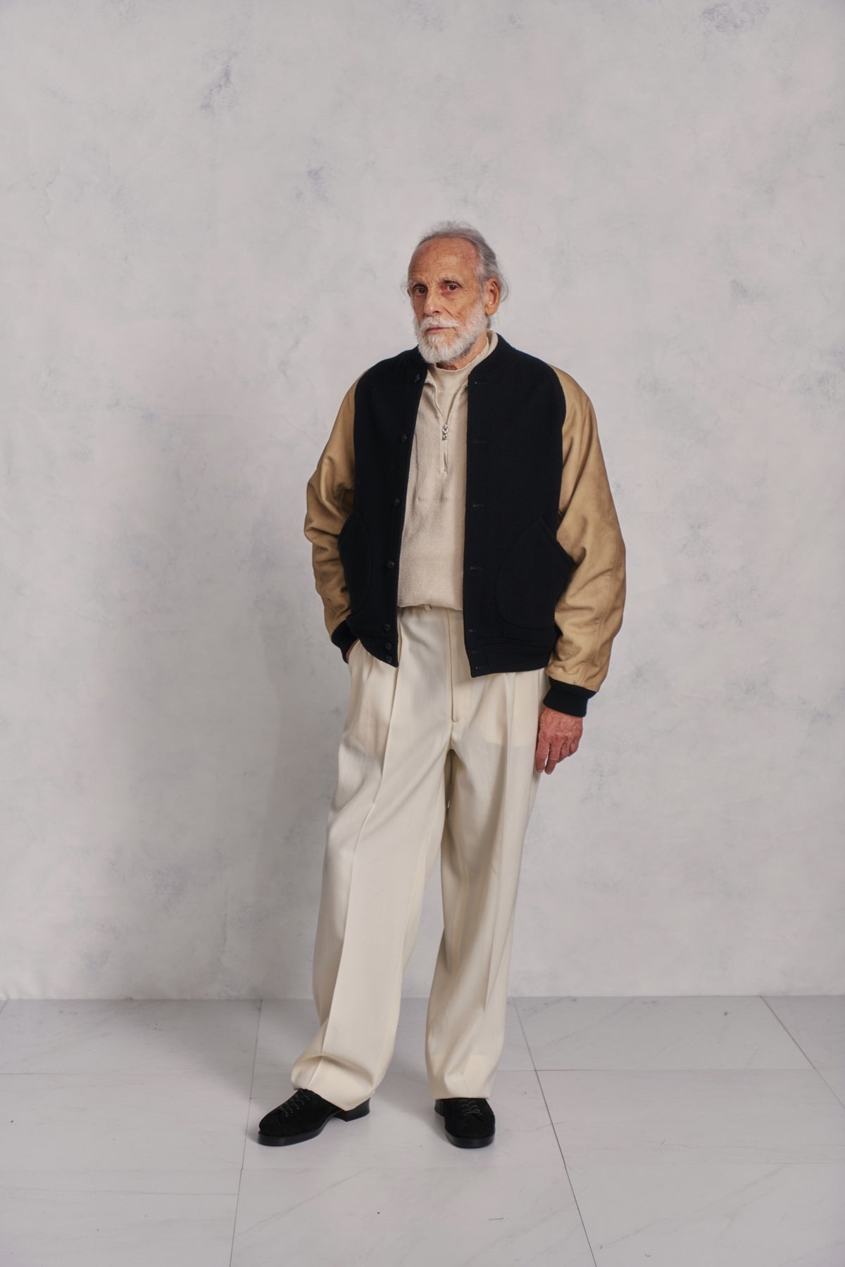 ○OLD JOE - BUTTON-FRONT CAMPBELL JACKET - ONYX×DUNE