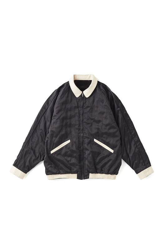 ○OLD JOE - STUNNING VELVET SOUVENIR JACKET(Niwatori to Hiyoko) - ONYX