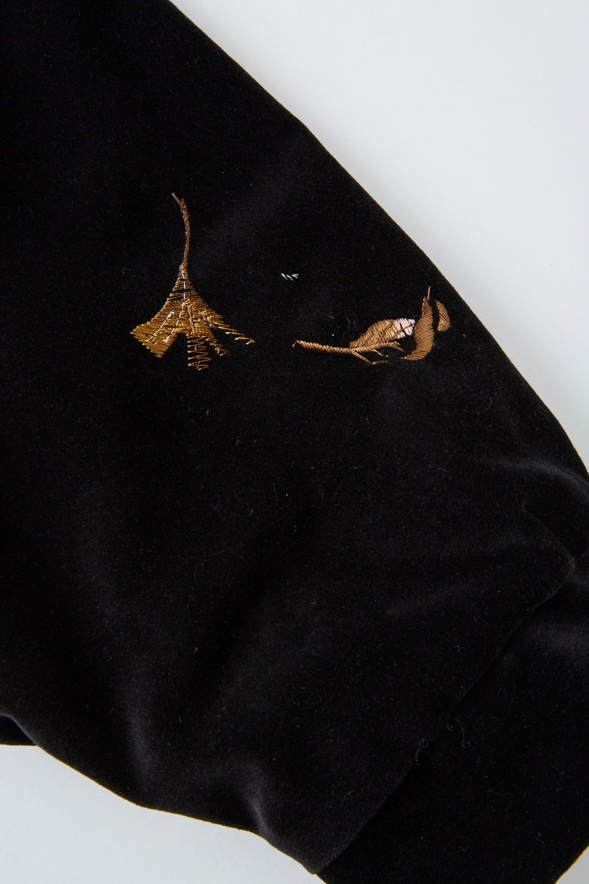 ○OLD JOE - STUNNING VELVET SOUVENIR JACKET(Niwatori to Hiyoko) - ONYX