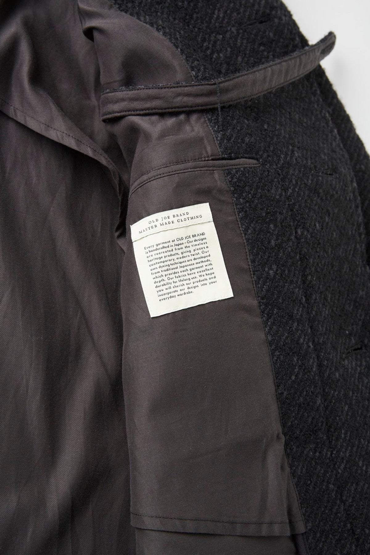 ○OLD JOE - SLIT-BACK GENTS COAT - ONYX