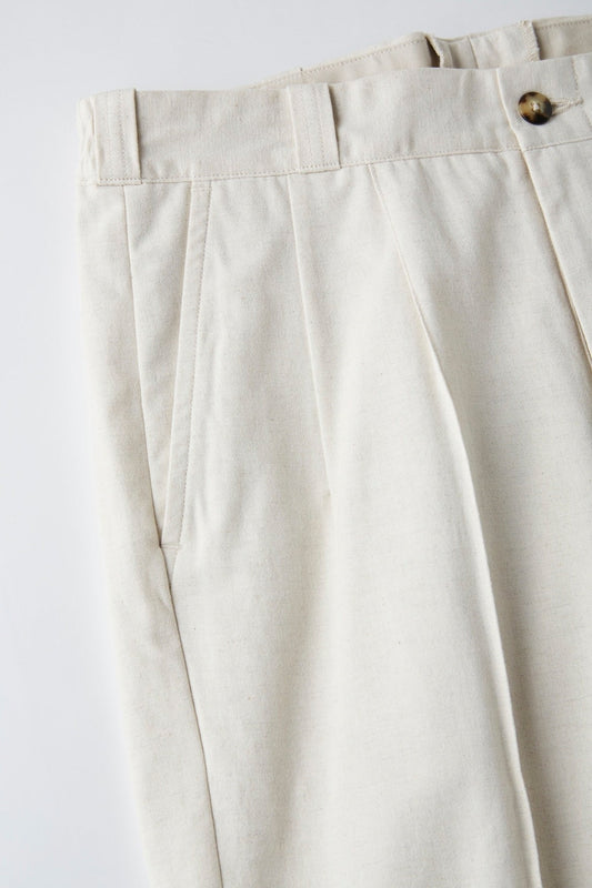 ○OLD JOE - FRONT TUCK ARMY TROUSER - NATURAL